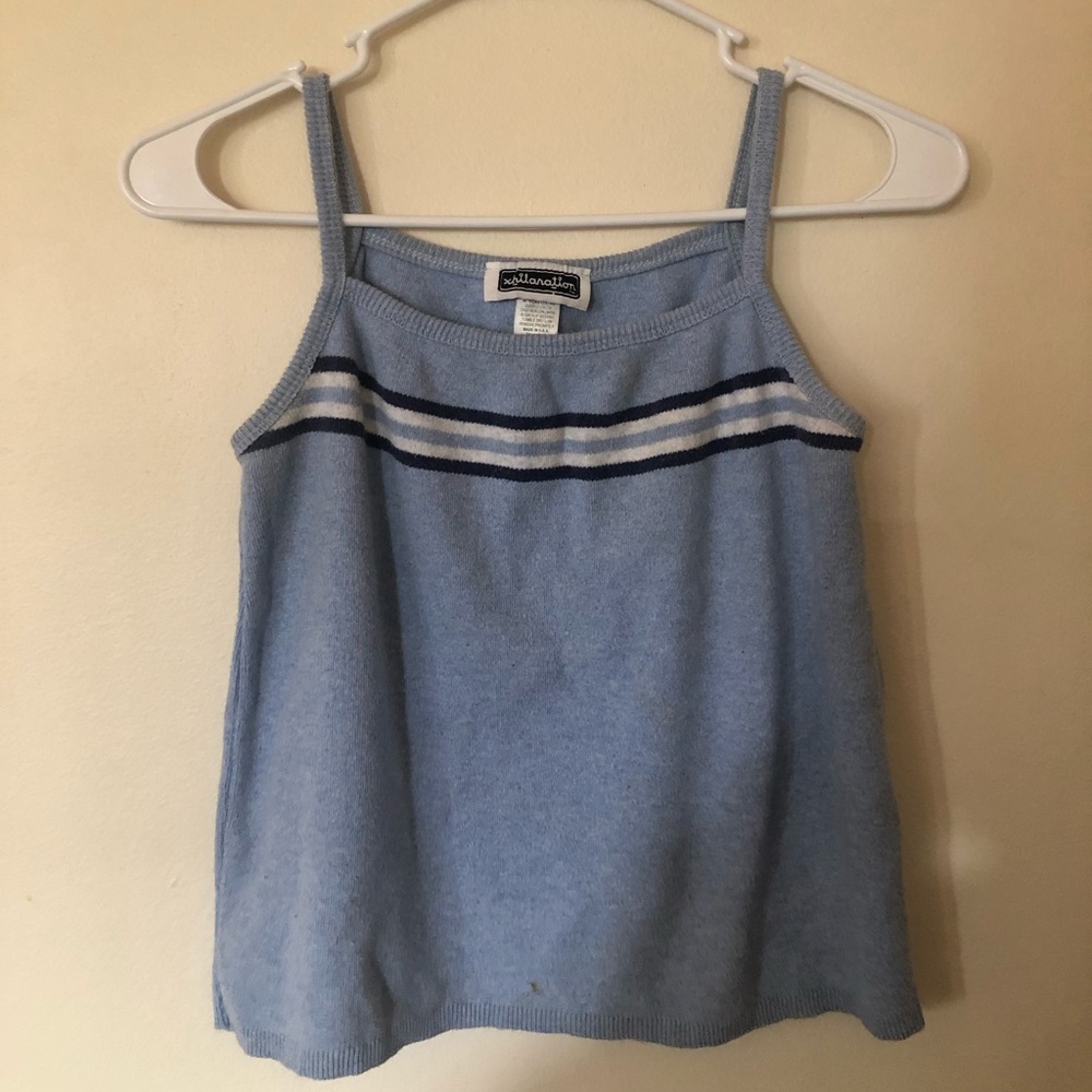 baby blue retro crop